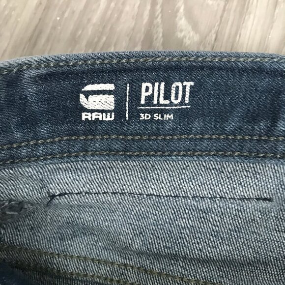 G Star Raw Moto Blue Slim Fit Pilot Jeans Mens 30 - Picture 3 of 14